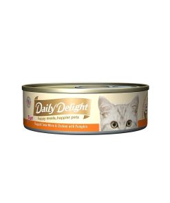 Daily Delight Cat Food Pure Skipjack Tuna White and Chicken with Pumpkin 80gr